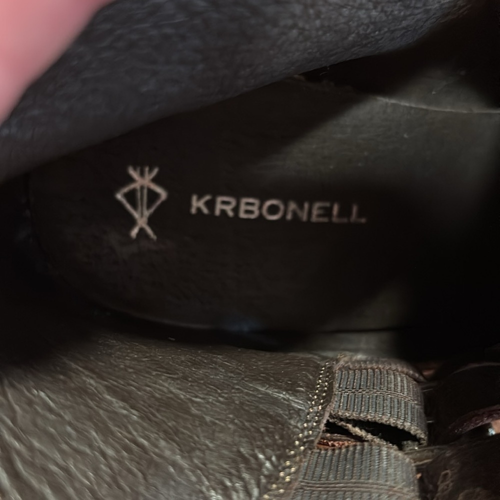 KRBonell Dark Brown Western Look Ankle Boots Adjustable Straps W/Zipper Size 9 - Picture 9 of 15